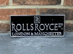 Aluminium Rolls Royce London and Manchester Sign