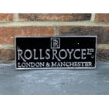 Aluminium Rolls Royce London and Manchester Sign