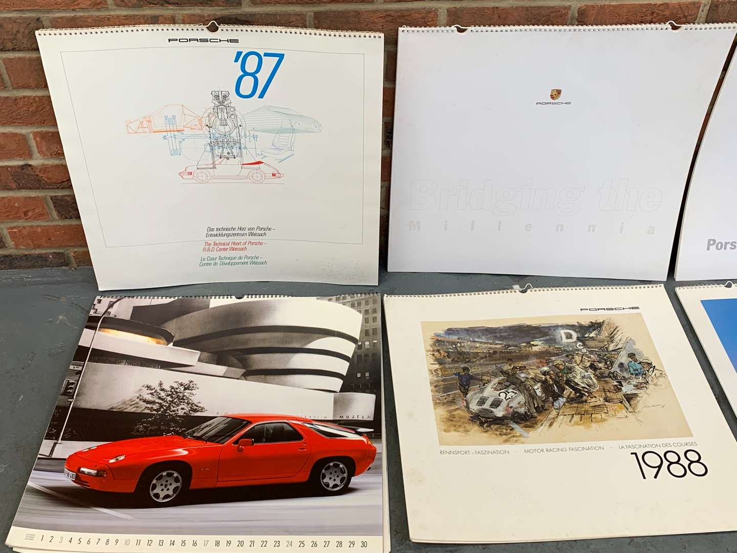 Six Porsche Calendars 1987/88/89 and 2000/01/02 - Image 2 of 3