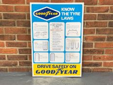 An Original Aluminium Goodyear Tyre Laws Sign