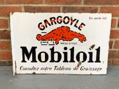 Enamel Gargoyle Mobiloil Flange Sign