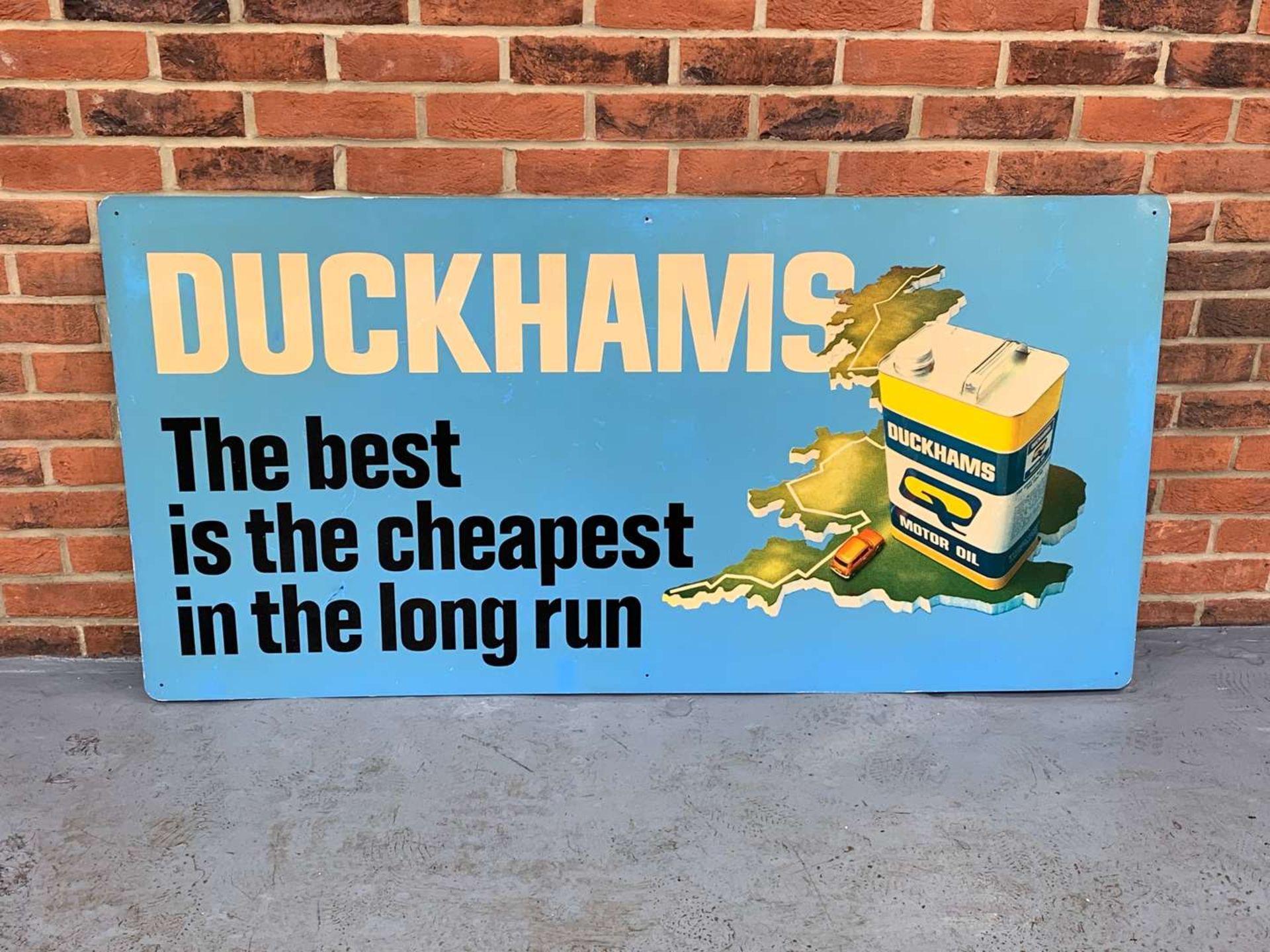 &nbsp;An Original Large Aluminium Duckhams “The Best is The Cheapest in The Long Run" Sign