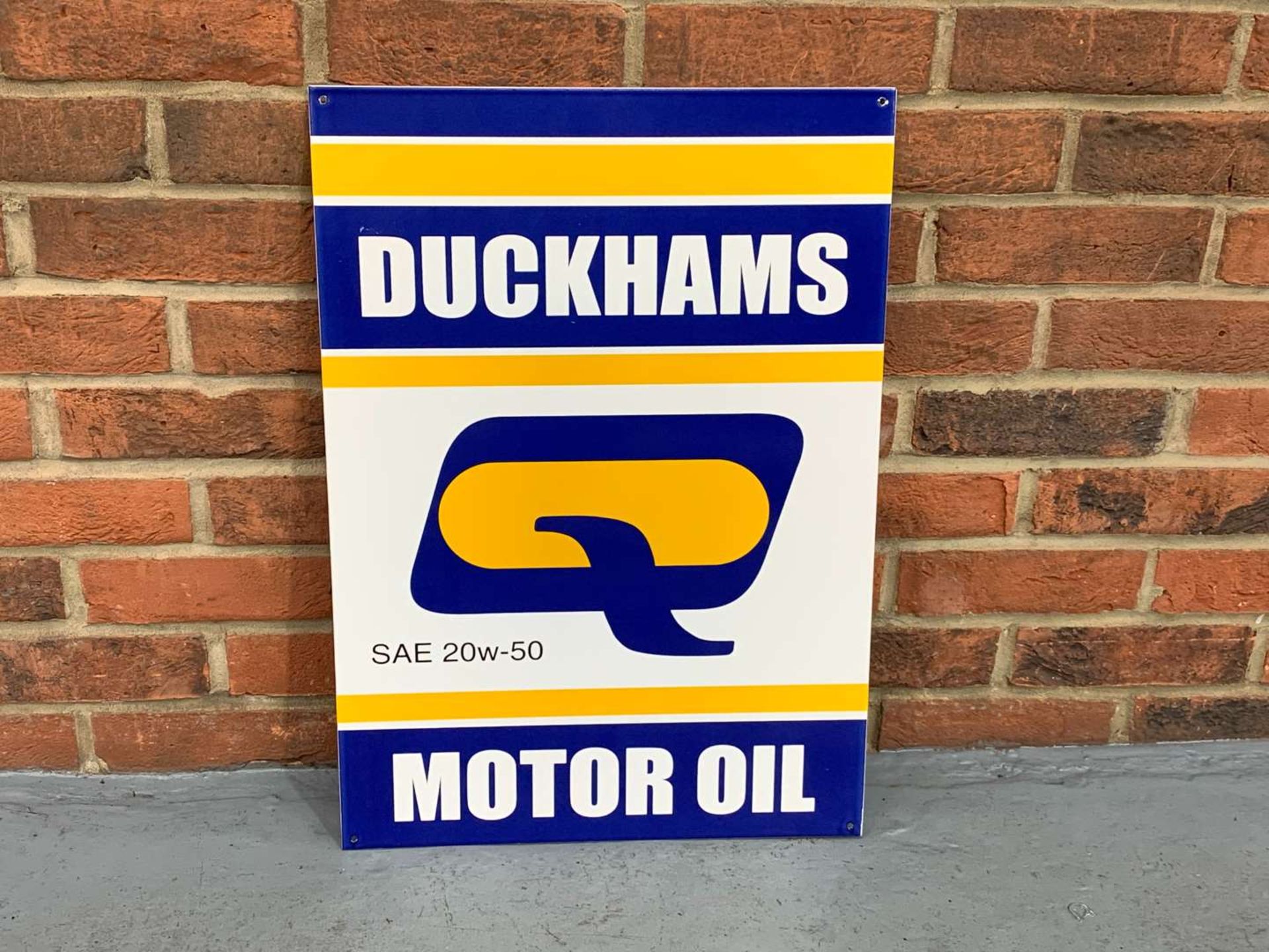 Enamel Duckhams Motor Oil Sign