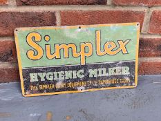 Aluminium Simplex Hygienic Milker Sign