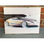 Alfa Romeo Concept Car Artwork Signed and Dated