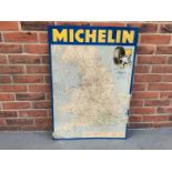 &nbsp;Original Early Tin Michelin Map 1961 Sign