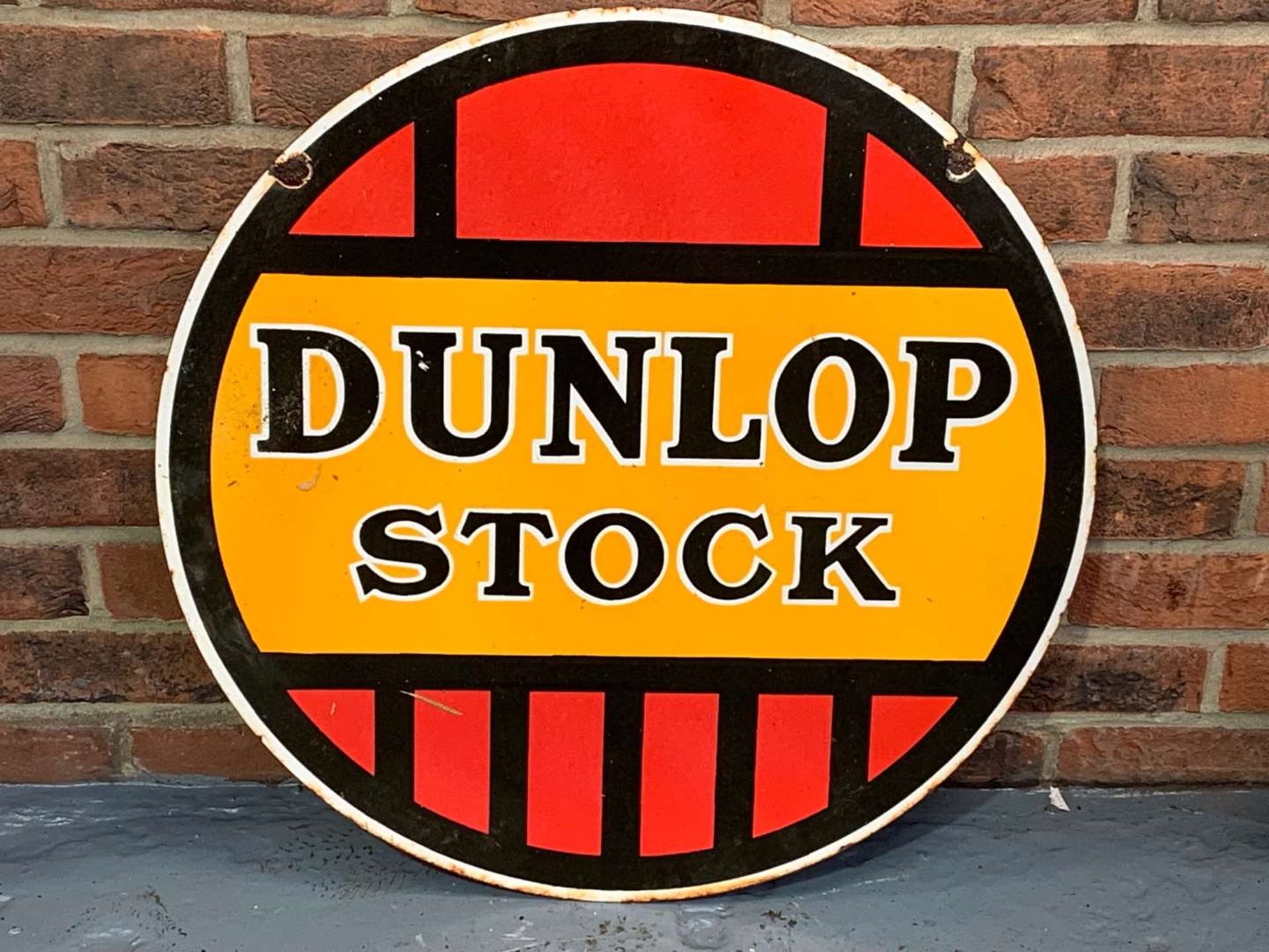 Enamel Dunlop Stock Sign - Image 2 of 2