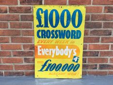 An Original Aluminium Everybody's Crossword Sign