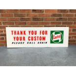 &nbsp;An Original Aluminium Castrol “ Thank you For Your Custom” Sign By Cowling