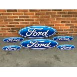 Six Ford Emblem Signs