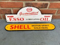 Cast Iron Esso and Shell Sign