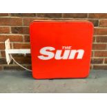 Illuminated “The Sun” Advertising Sign