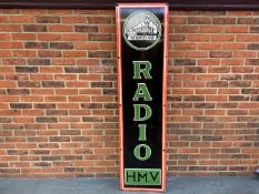 Enamel HMV Radio Sign