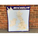 Tin Michelin Map 1999 Sign