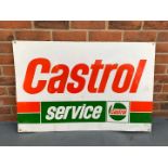 An Original Aluminium Castrol Service Sign