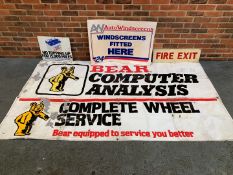 Two Bear Banners &nbsp;and Three Plastic Signs (5)