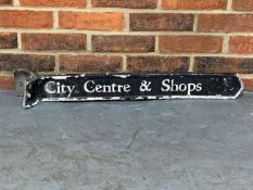 Cast Aluminium City Centre and Shops Pole Sign