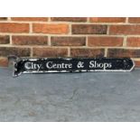 Cast Aluminium City Centre and Shops Pole Sign