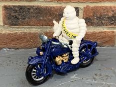 Cast Iron Novelty Michelin Man Motorbike and Side Car