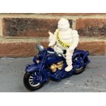 Cast Iron Novelty Michelin Man Motorbike and Side Car