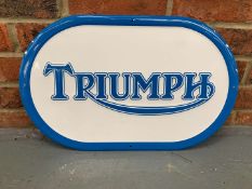 Pressed Metal Triumph Oval Sign