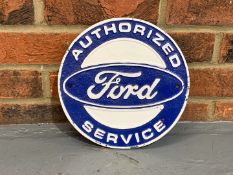 Cast Iron Circular Ford Authorized Service Plaque