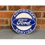 Cast Iron Circular Ford Authorized Service Plaque