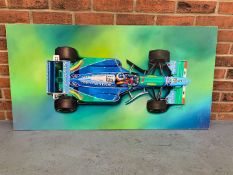 Painted on Board Formula1 Car By C Thompson Dated 94