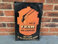 Aluminium “Fit Fram Oil Cleaner” Sign