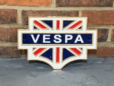 Cast Iron Vespa Union Jack Sign