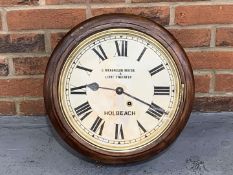 Mahogany Dial Clock "G Richardson Motor Engineer, Holbeach