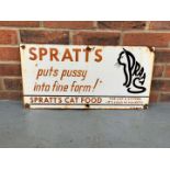 Enamel Spratts “Puts Pussy Into Fine Form” Sign