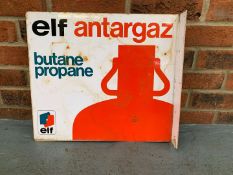 Metal ELF Antargaz Flange Sign