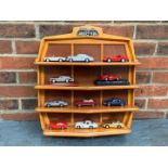 Teak Framed “Classic Cars of The 60's” Shelf and Cars