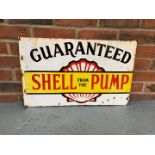 Enamel Shell From The Pump Flange Sign