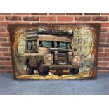 Large Modern Metal Land Rover Wall Art