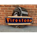 Enamel Firestone Tyre Sign