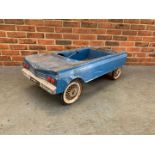 Vintage Tin Plate “James 1” Blue Childs Pedal Car (For Restoration)