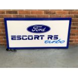 Modern Metal Framed Ford Escort RS Turbo Illuminated Sign