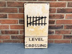 Cast Iron Railway Level Crossing Sign
