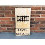 Cast Iron Railway Level Crossing Sign