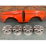 Pair Ford Escort MkII RS2000 Wings and Alloy Wheels