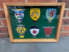 Oak Cased Set of Six Motoring Badges&nbsp;