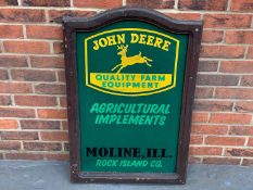 Painted John Deere Framed Sign on Board