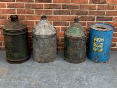 Three 1920/30's Oil Cans and Paraffin Drum (4)