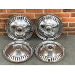 Set of Four Humber Super Snipe Chrome Hub Caps