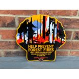 Enamel “Help Prevent Forest Fires” Shell Sign