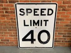 American Speed Limit 40 Sign