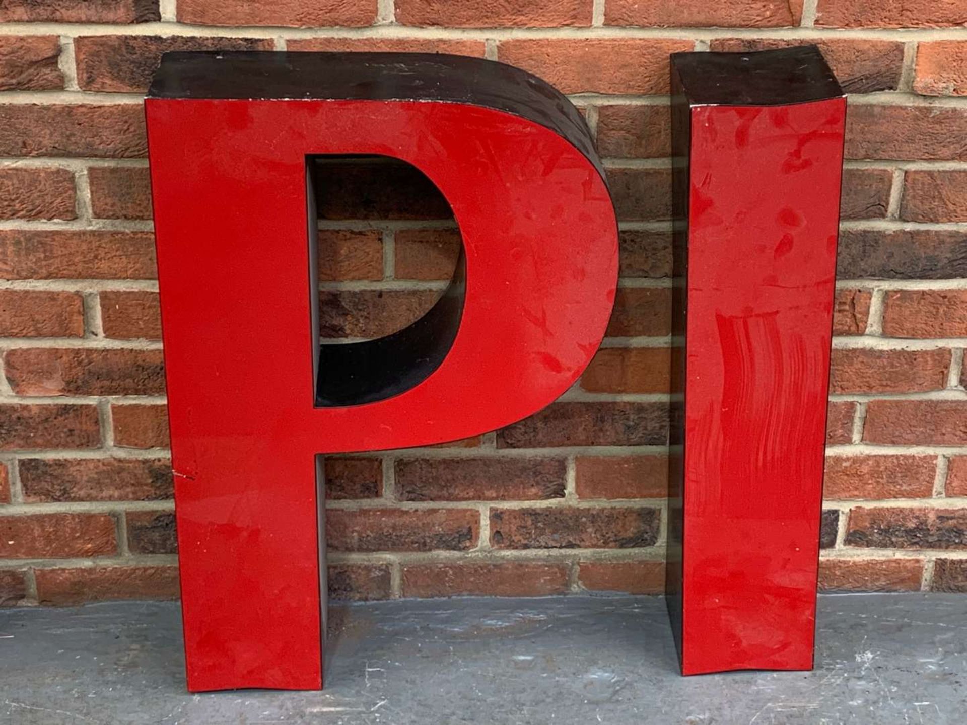 Metal “PI” Shop Display Sign