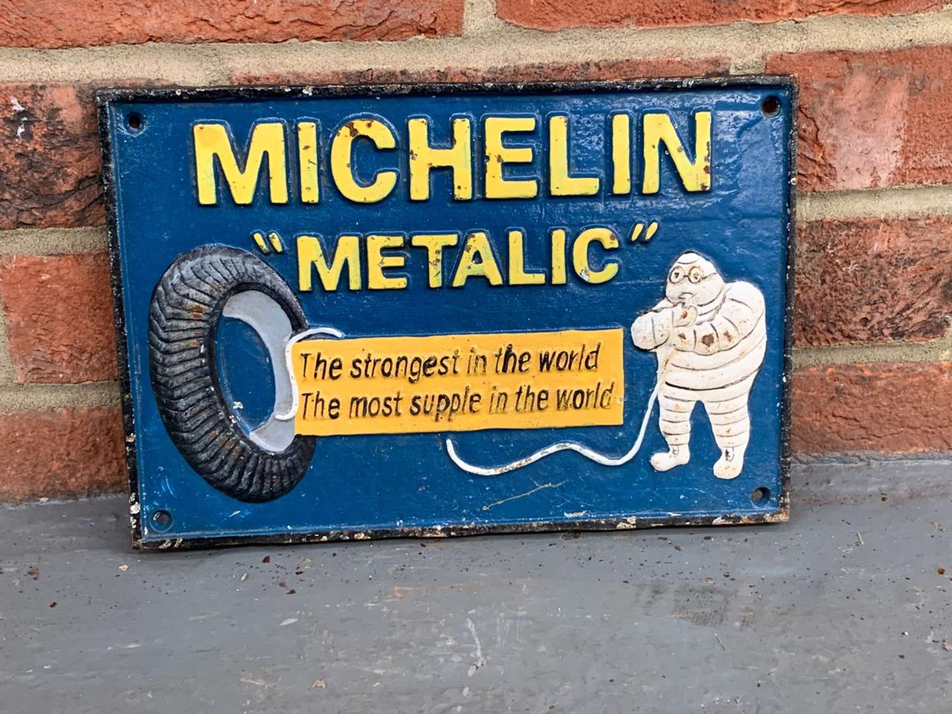 Cast Iron Michelin Metalic Tyres Sign